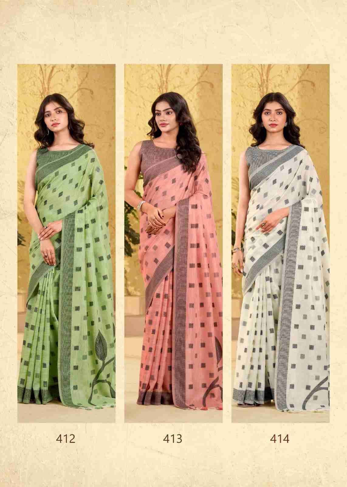 Carnival Silk By Rajpath 412 To 417 Series Indian Traditional Wear Collection Beautiful Stylish Fancy Colorful Party Wear & Occasional Wear Linen Silk Sarees At Wholesale Price